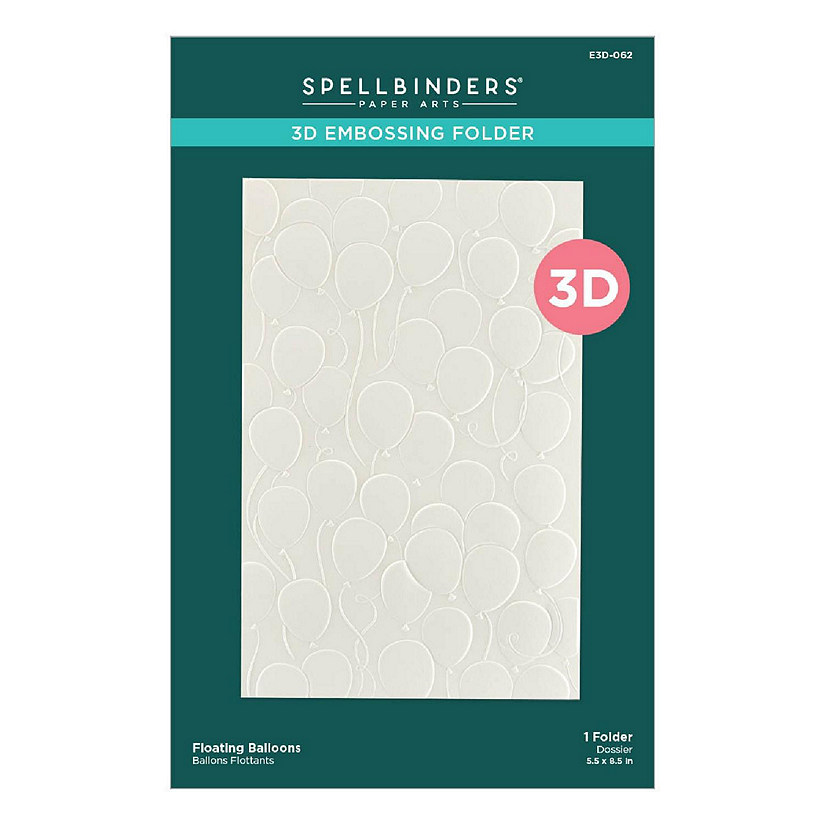 Spellbinders 3d Embossing Folder 5.5"X8.5"-Floating Balloons Image