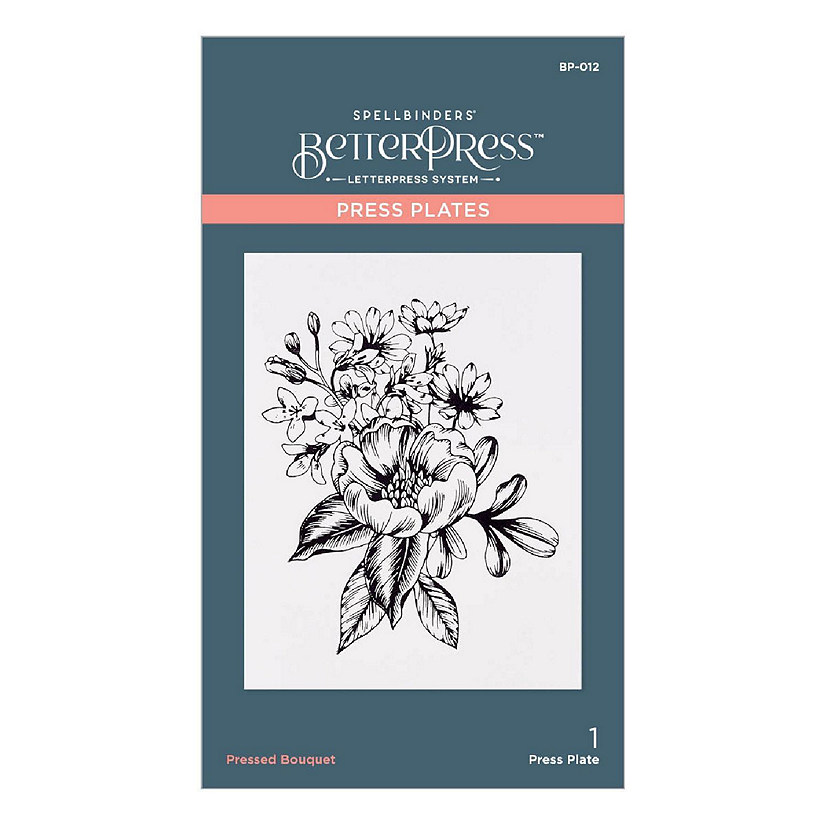 Spellbinders BetterPress Letterpress System Press Plates-Pressed Bouquet 1/Pkg Image