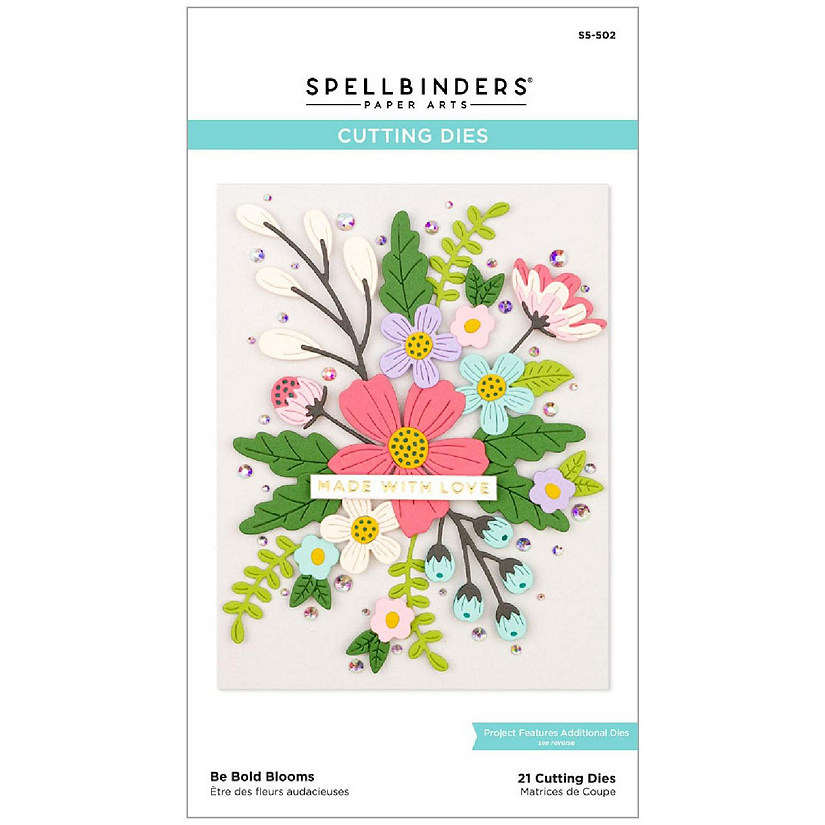 Spellbinders Etched Dies-Be Bold Blooms Image