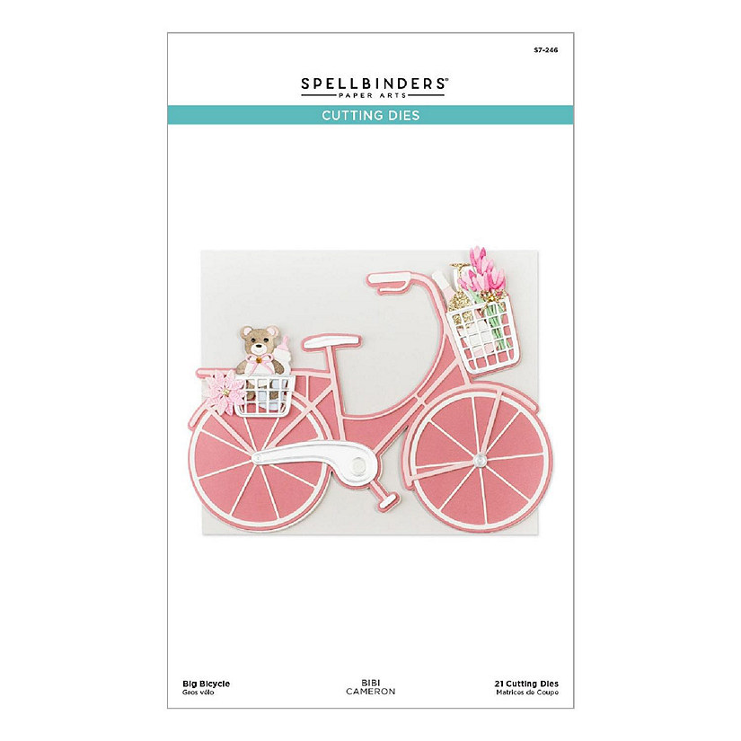 Spellbinders Etched Dies By Bibi Cameron-Big Bicycle Image