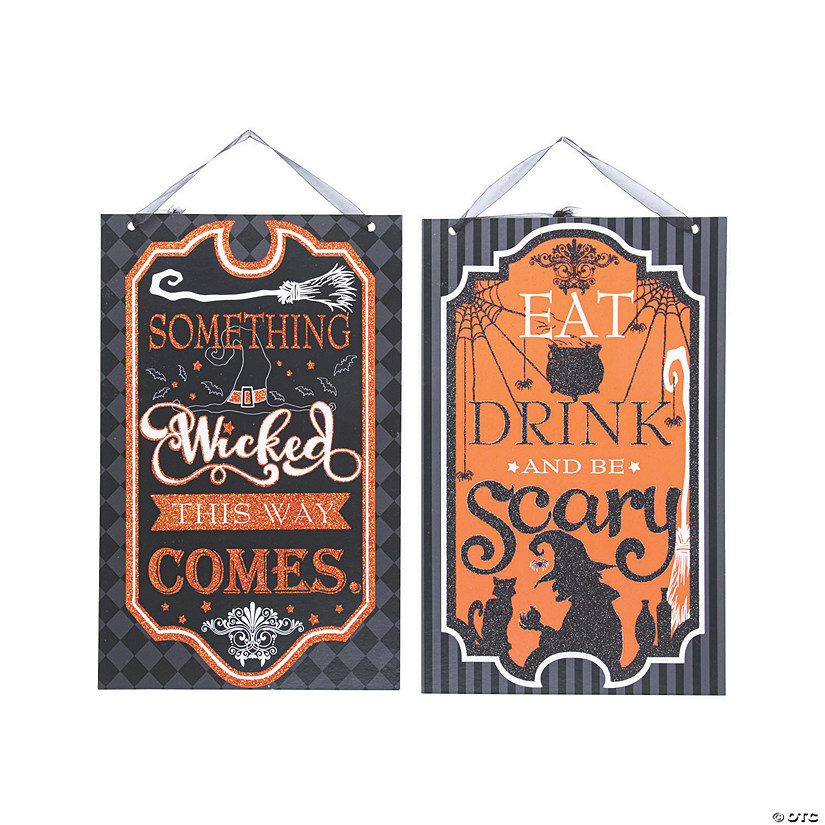 Spellbound Halloween Door Sign Set Oriental Trading