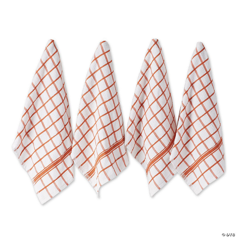 Spice Windowpane Terry Dishtowel 4 Piece Image