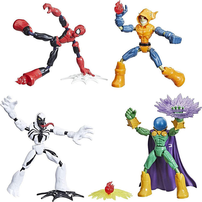 Spider-Man Marvel Bend & Flex Anti-Venom Mysterio Hobgoblin Heroes Figure Set Hasbro Image