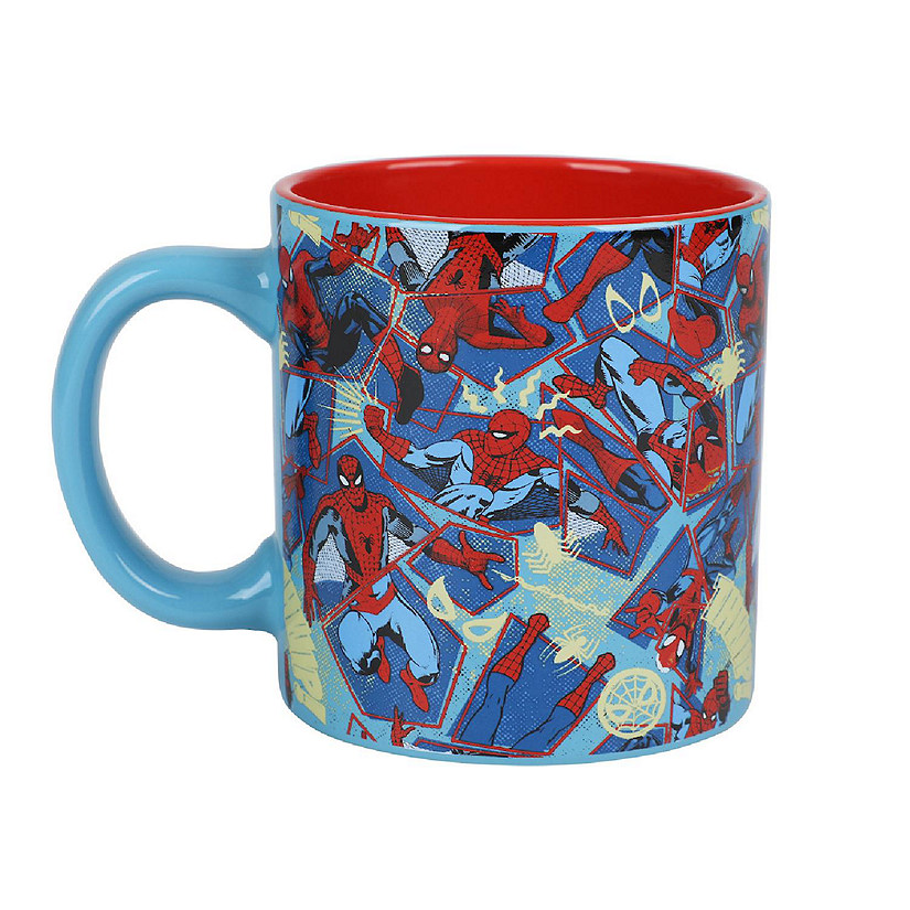 Spider-Man Superhero Collage 16 Ounce Ceramic Mug Image