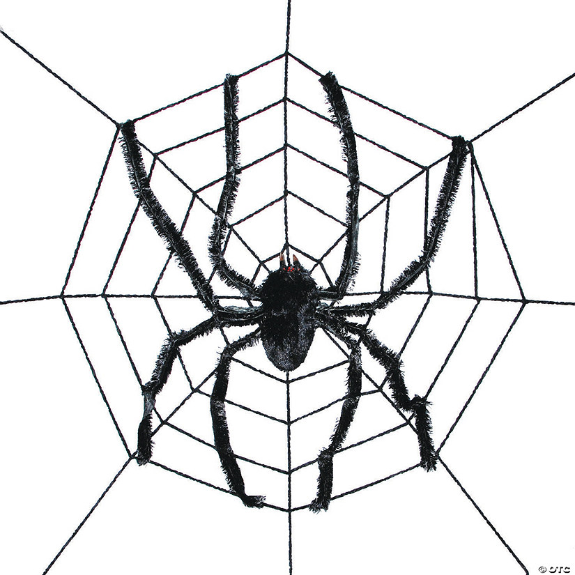 black spider web decoration