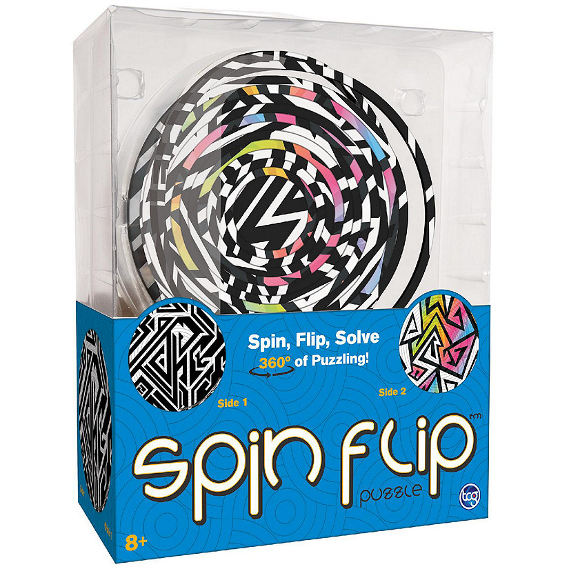 Spin Flip: Puzzle Abstract Fun - 2-In-1: Double-Sided Puzzle,Ages 8+ Image
