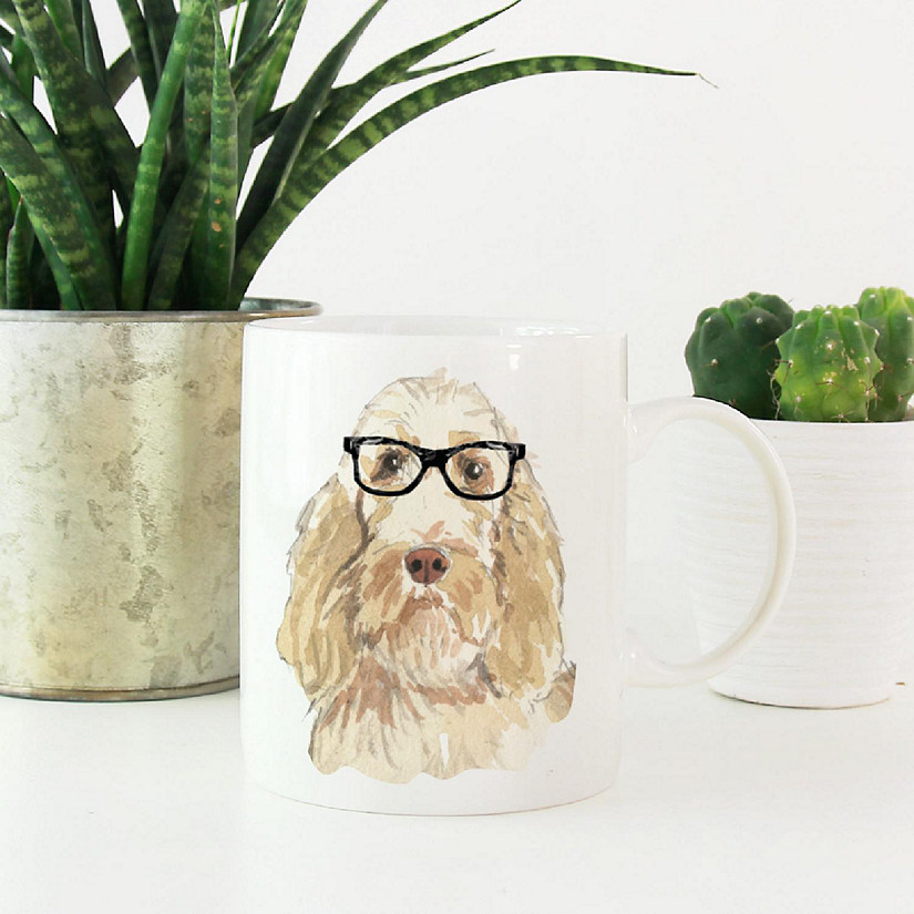 Spinone Italiano Black Glasses Mug Image