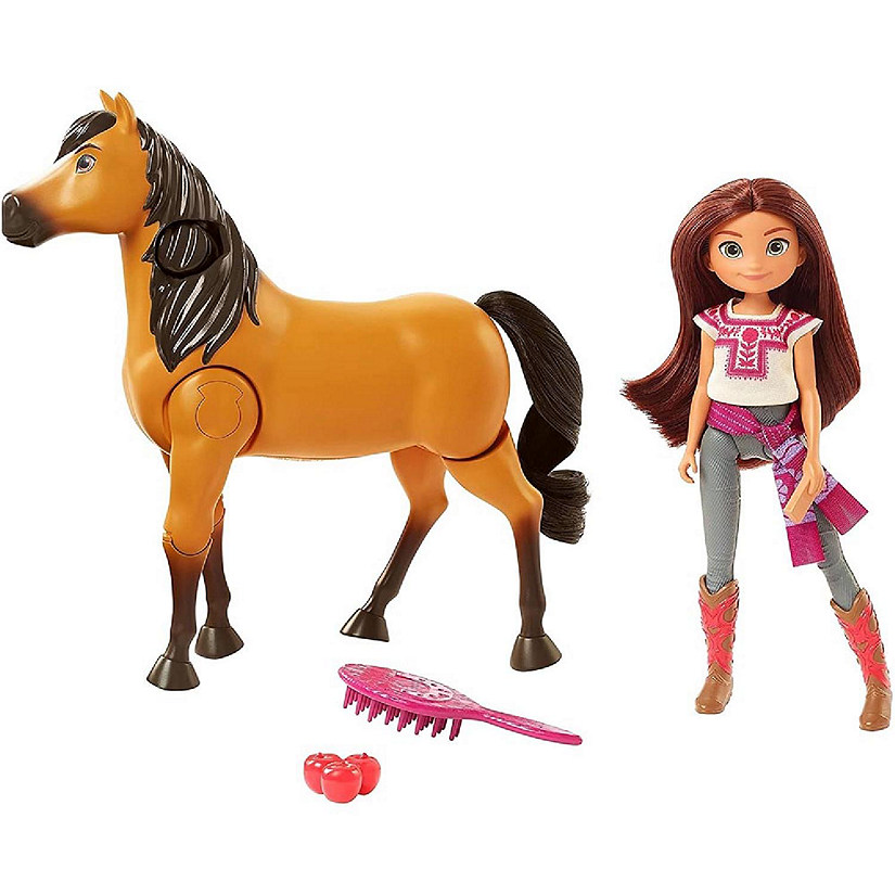 Spirit Untamed Ride Together Lucky Doll & Spirit Horse, Horse Mount Feature, Doll Rides Horse Image