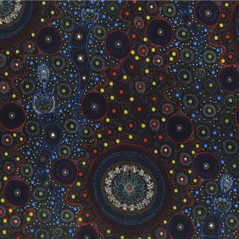 Spiritual Women Red Australian Aboriginal MS Textiles Cotton by the yard Image