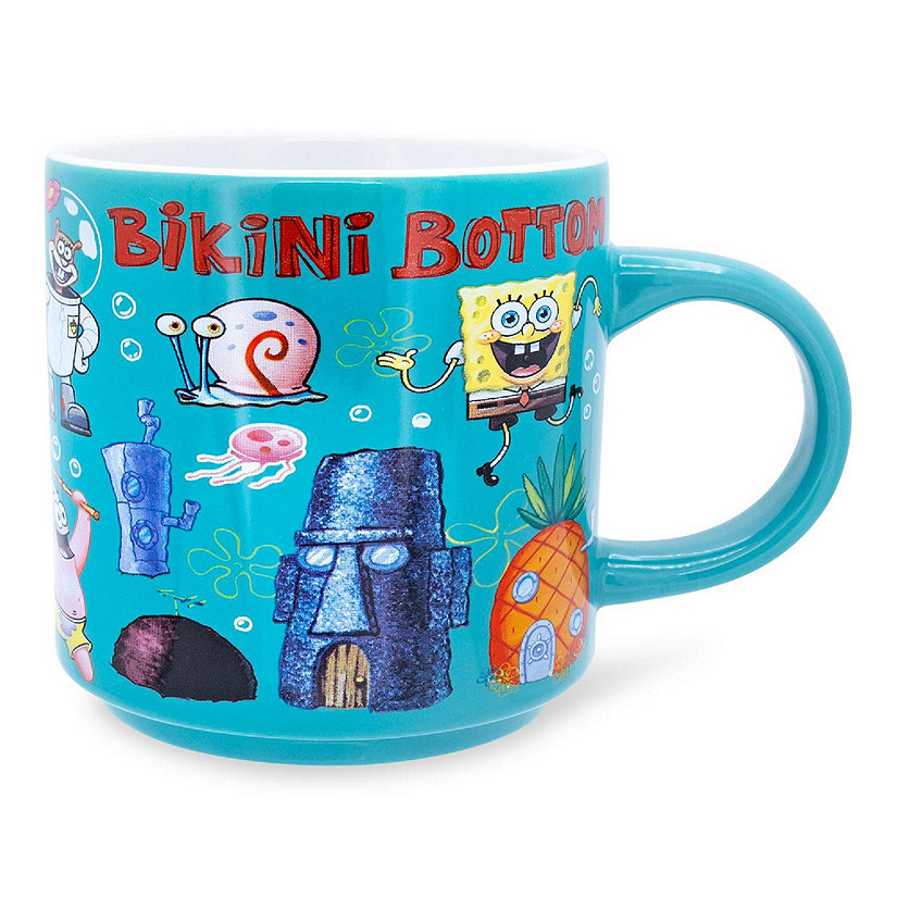 SpongeBob SquarePants "Bikini Bottom" Ceramic Mug  Holds 13 Ounces Image