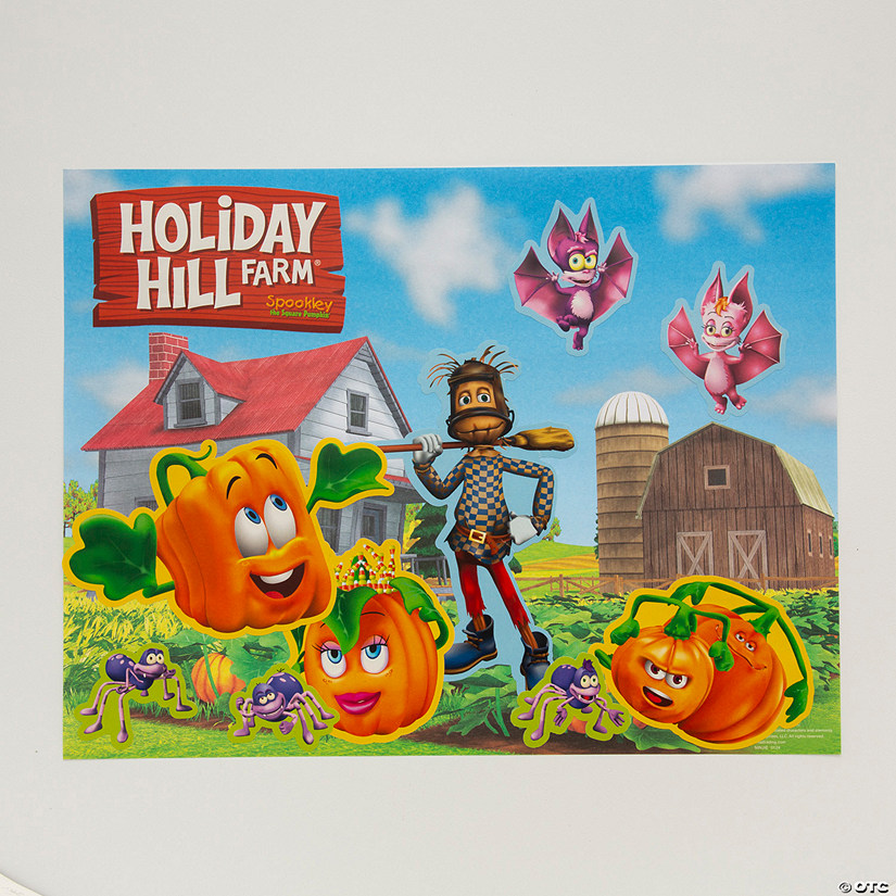 Spookley the Square Pumpkin&#8482; Holiday Hill Farm Sticker Scenes - 12 Pc. Image