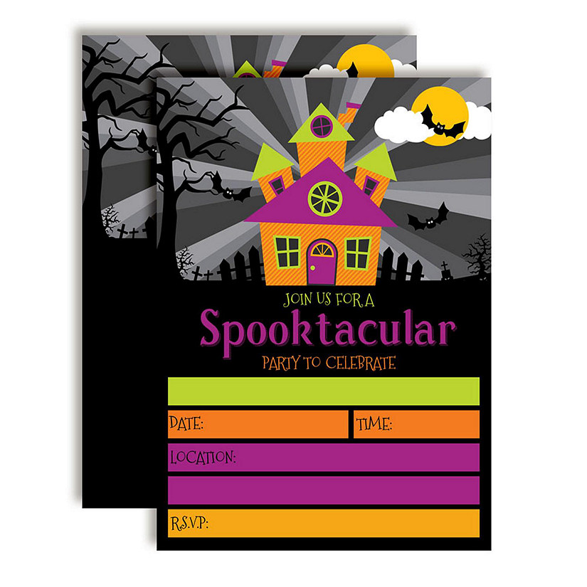 Spooktackular Haunted House Halloween Invitations 40pc. by AmandaCreation Image