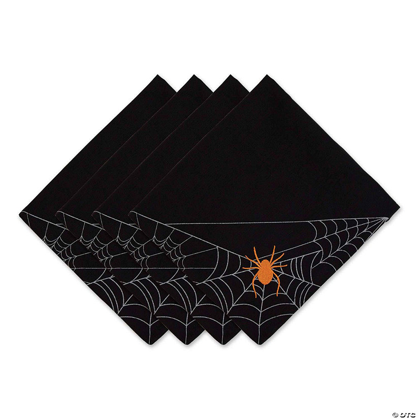 Spooky Spiderweb Embellished Napkin (Set Of 4) Image
