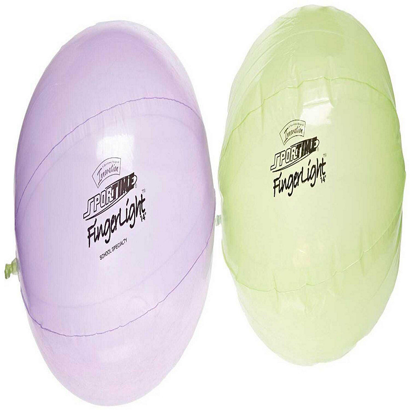 Sportime FingerLights Balls, 14 Inches, Green and Purple, Set of 2 Image