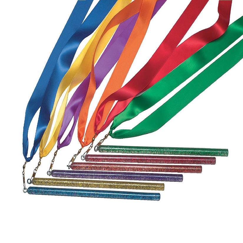 Sportime Rainbow Ribbon Wands, 36 Inches, Set of 6 Image