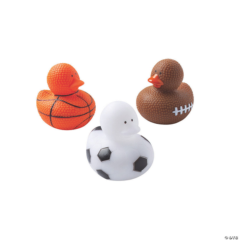 Sports Ball Rubber Ducks - 12 Pc. Image