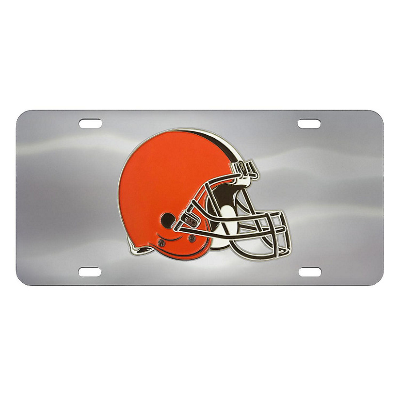 Sports Licensing Solutions LLC. - NFL - Cleveland Browns - Diecast License  Plate - Silver - 12X6