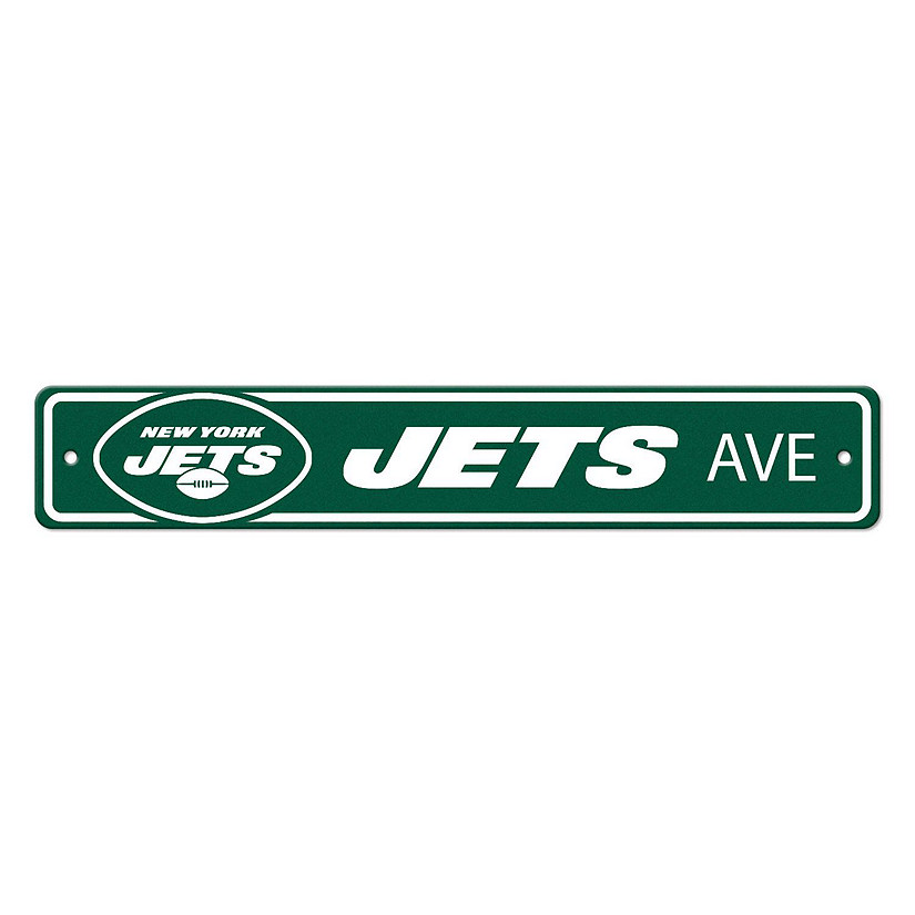 Sports Licensing Solutions LLC - NFL - New York Jets - Street Sign - Green  - 4' x 23.5' x 0.01'