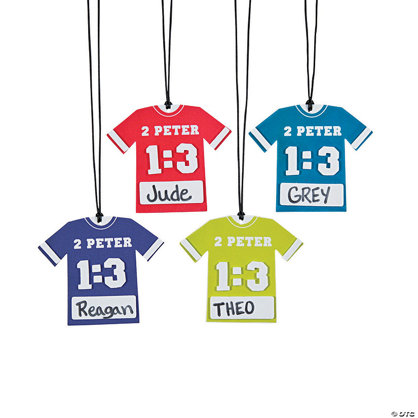 sports vbs jersey name tag necklace craft kit discontinued