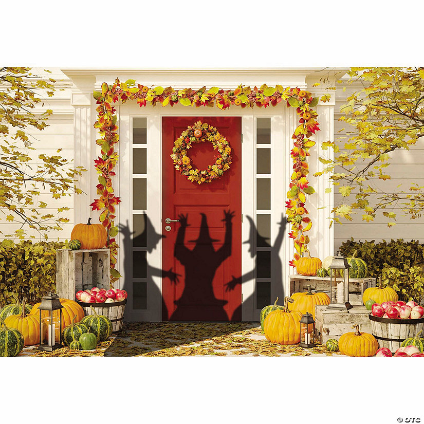 Spotlight Scene Witch Silhouette with Timer Halloween Decoration Image