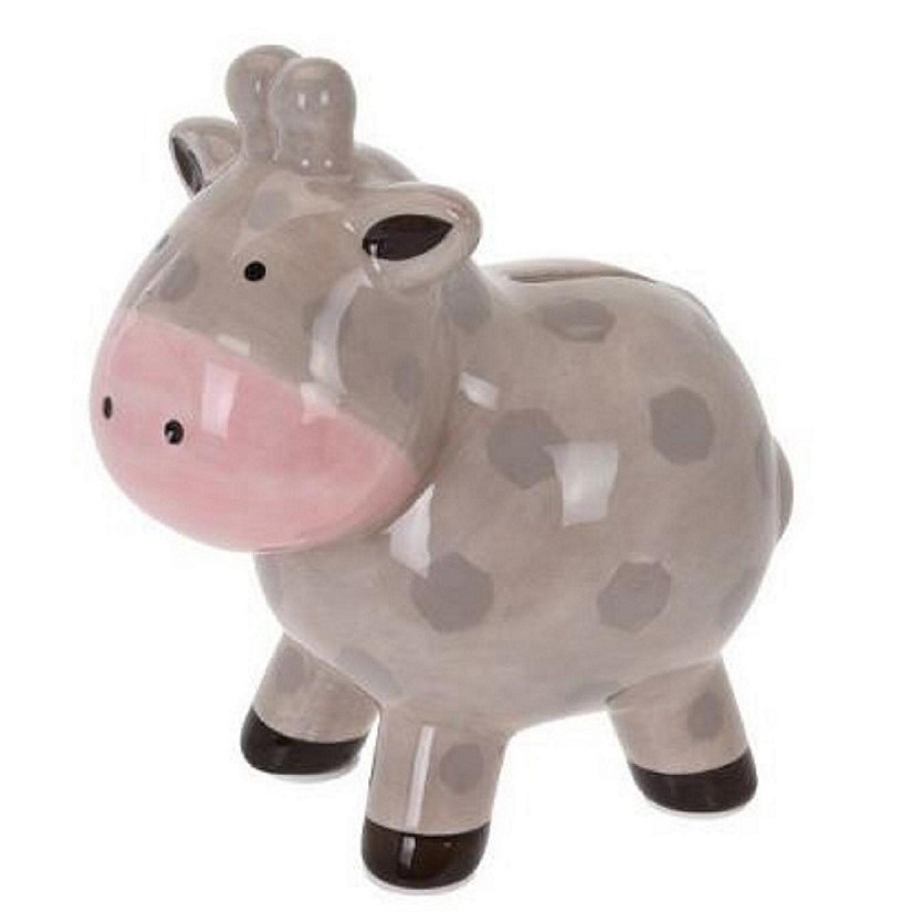 Spotted Cow Children's Ceramic Coin Bank 7.25 Inch Image