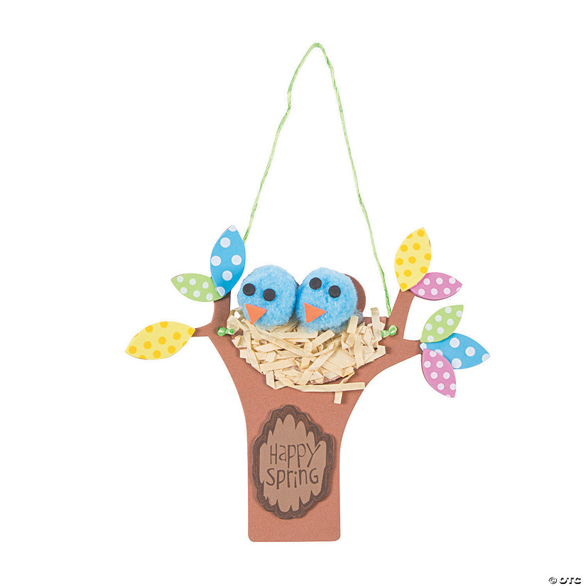 Spring Bird Nest Sign Craft Kit - Makes 12 Image