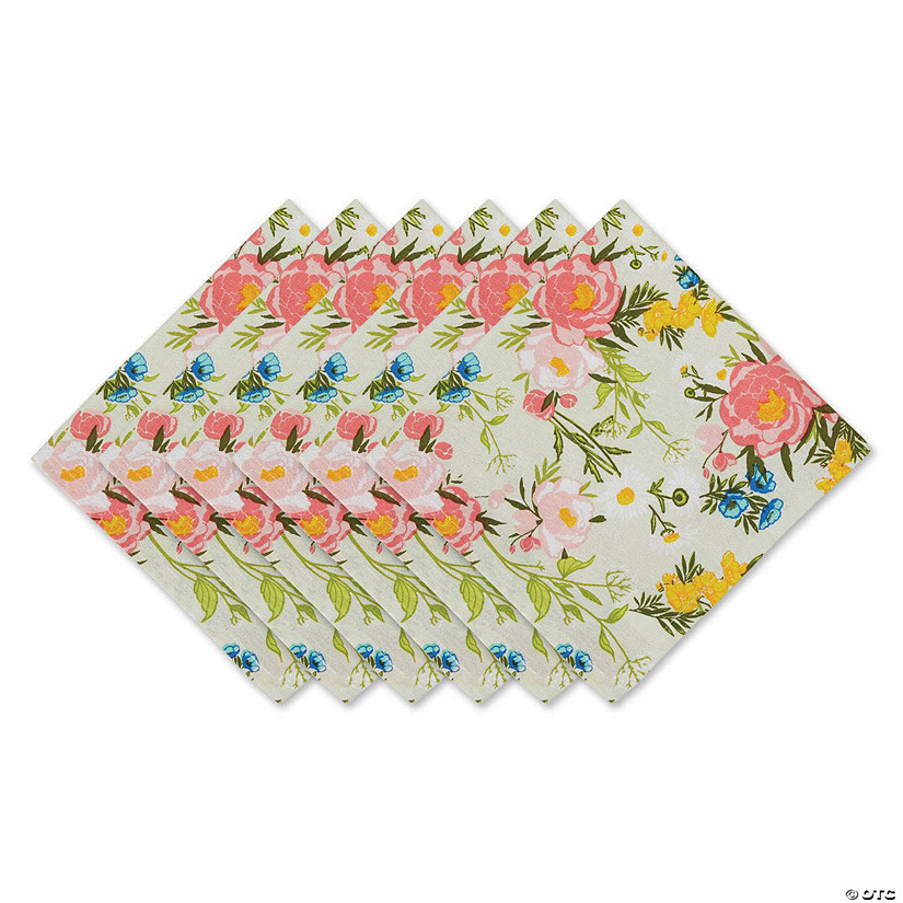 Spring Bouquet Printed Napkin (Set Of 6) Image