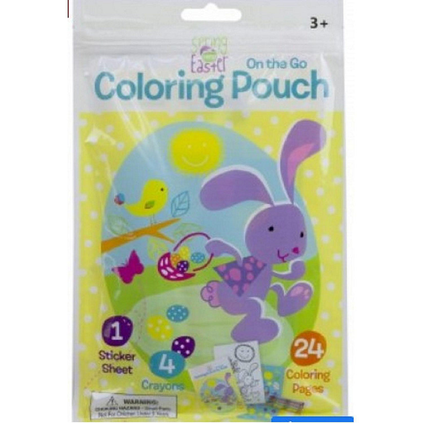 Spring Into Easter 24 Page Coloring Pouch with Crayons and Stickers Image