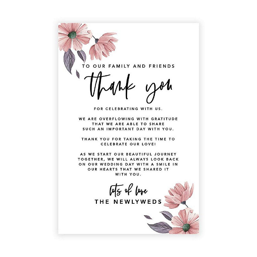 Spring Mauve Daisies TY Card 4x6IN 56PC Image