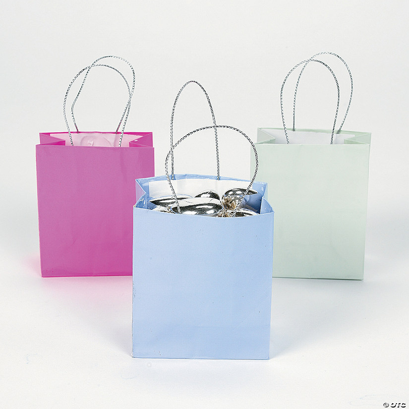 mini silver gift bags