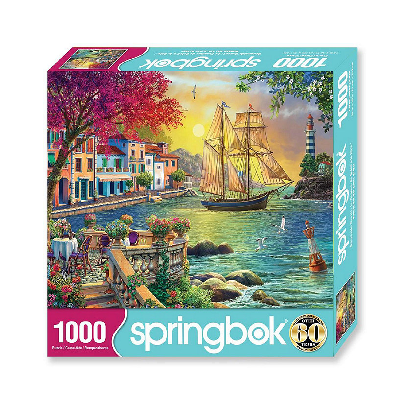 Springbok's 1000 Piece Jigsaw Puzzle Oceanside Sunset - Made in USA Image