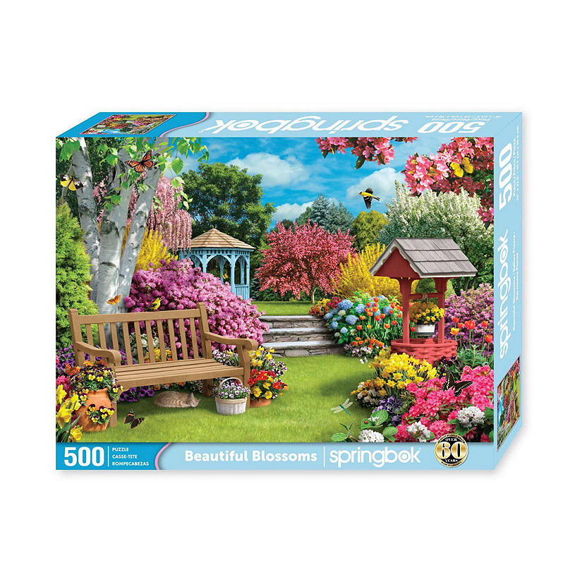 Springbok's 500 Piece Jigsaw Puzzle Beautiful Blossoms - Made in USA Image