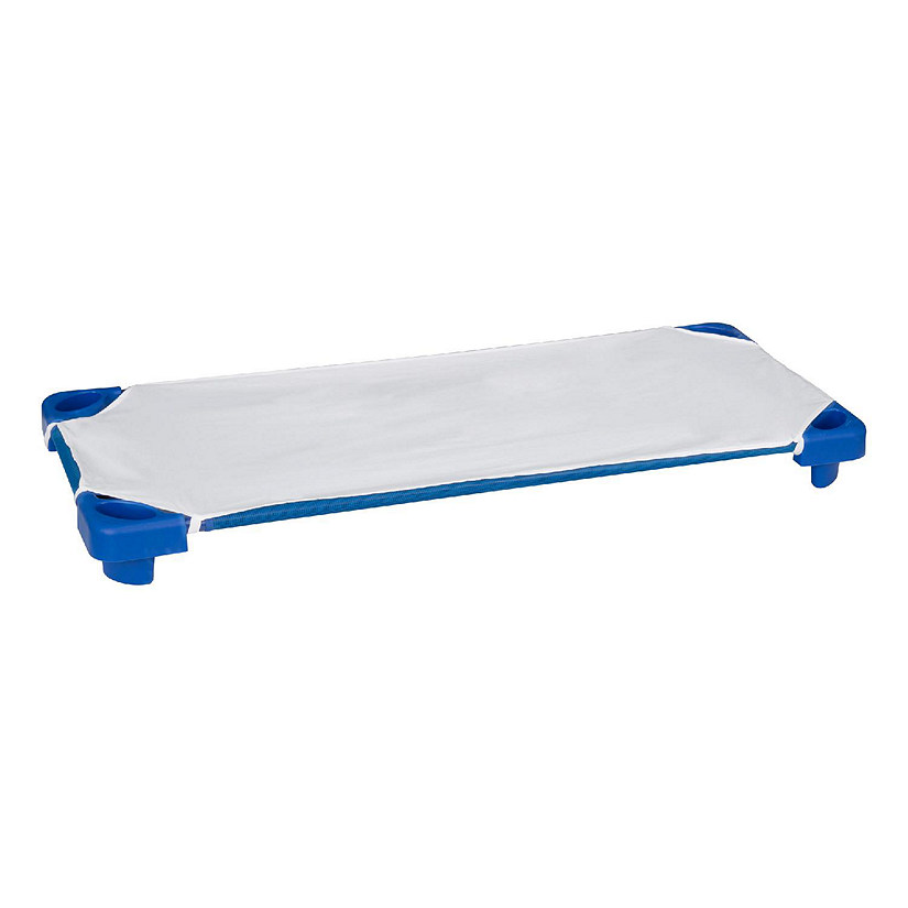 Sprogs Blue Stackable Daycare Cot with Cot Sheet Standard 52