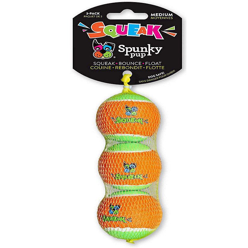 Spunky Pup Squeaky Tennis Ball Image