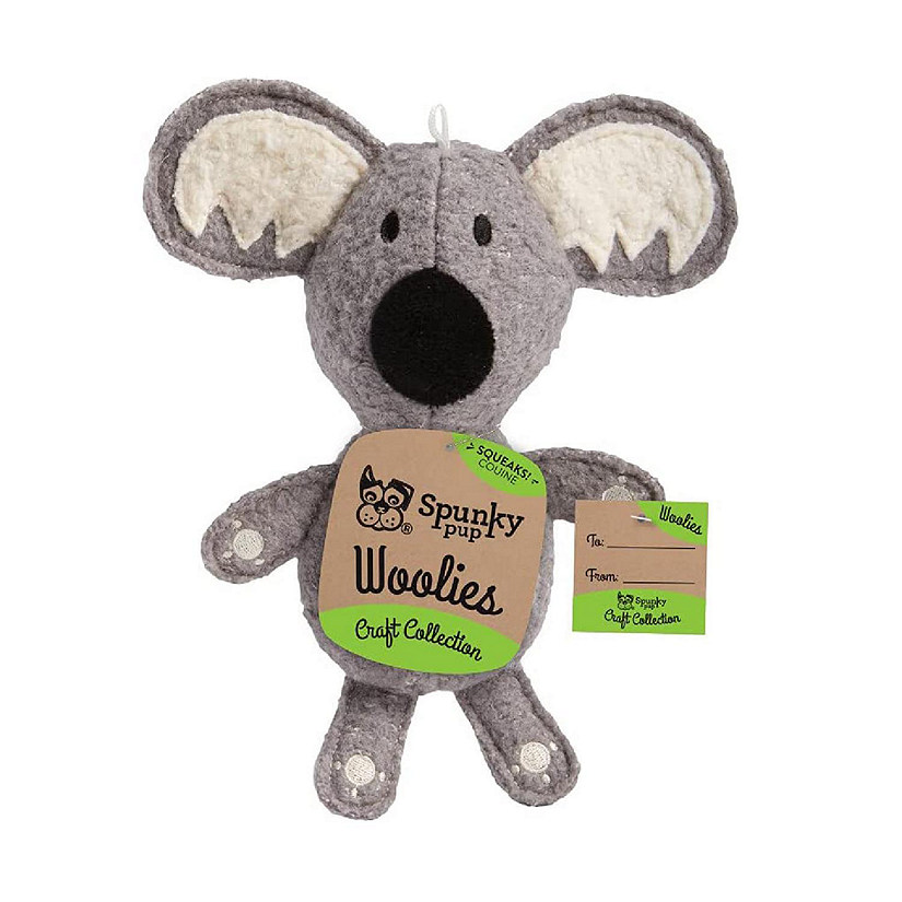 Spunky Pup Woolies Dog Toy Squeaky Plush Toy Made with Double