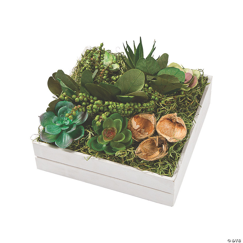 Square Faux Succulent Centerpiece Oriental Trading