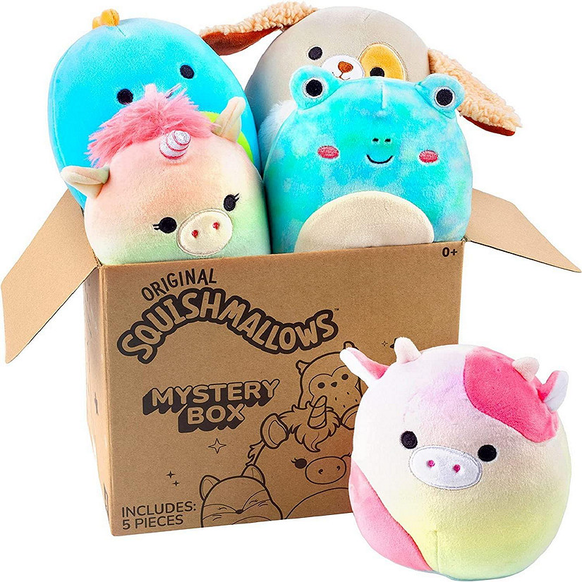 Squishmallow 5" Plush Mystery Box, 5-Pack - Assorted Set of Various Styles - Official Kellytoy Stuffed Animal Image