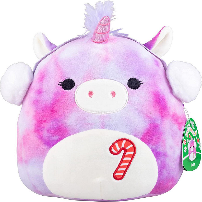 Squishmallows 10" Lola The Unicorn Plush - Official Kellytoy Christmas Plush Holiday Unicorn Stuffed Animal Image