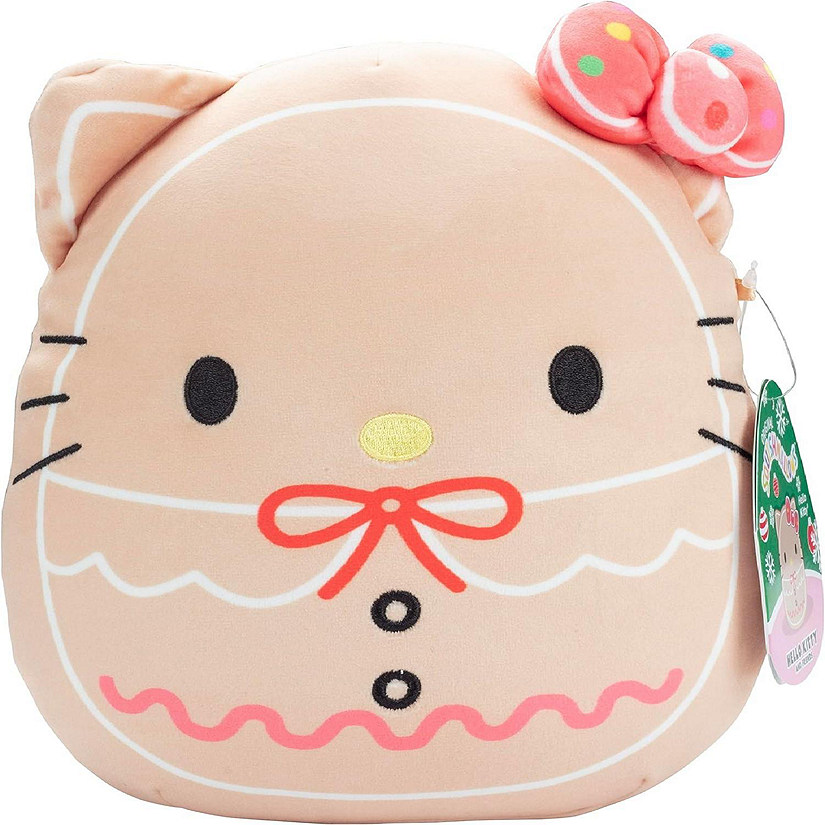 Squishmallows 8" Hello Kitty Gingerbread - Official Kellytoy Christmas Plush - Collectible Soft & Squishy Hello Kitty Stuffed Animal Image