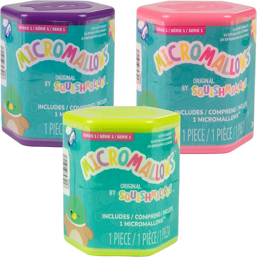 Squishmallows Micromallows Series 1 - 2&quot; Mini Mystery Plush - 3 Pack - Official Jazwares Plush - Collectible Soft &amp; Squishy Blind Capsules - Styles May Vary - G Image