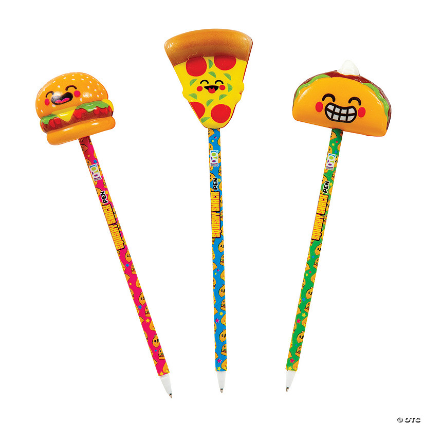 Squishy Food Character Pens - 12 Pc. Image