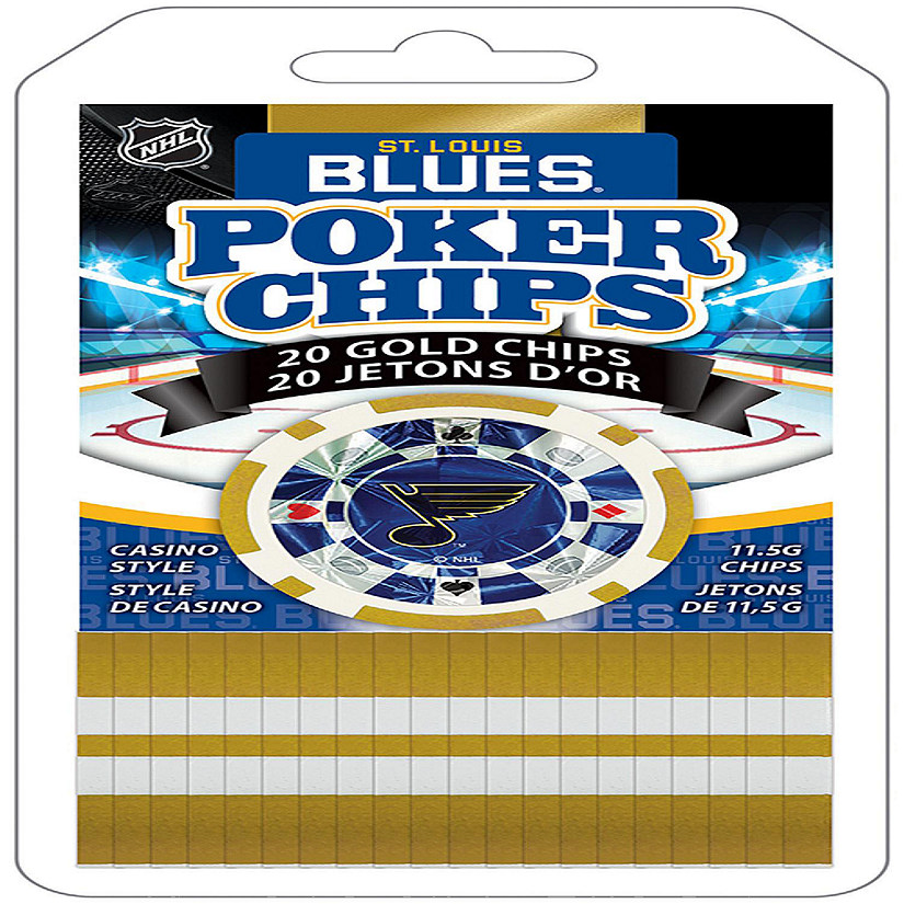 St. Louis Blues 20 Piece Poker Chips Image