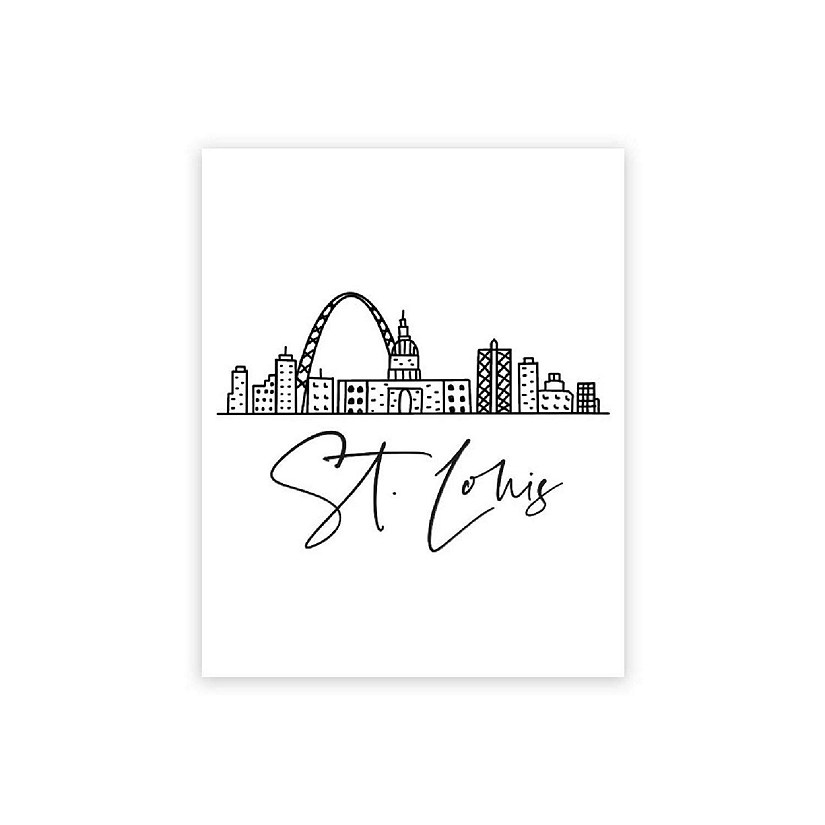 St. Louis Skyline BW 16x20in 1-Pack Image