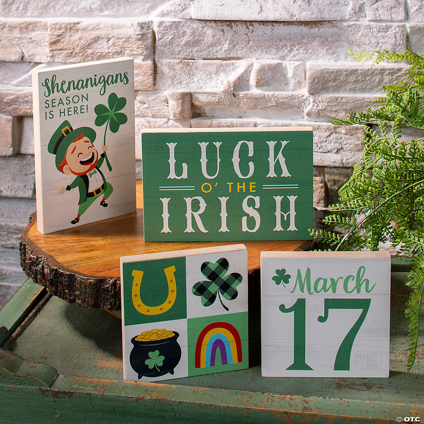St. Patrick&amp;#8217;s Day Blocks - Set of 4 Image