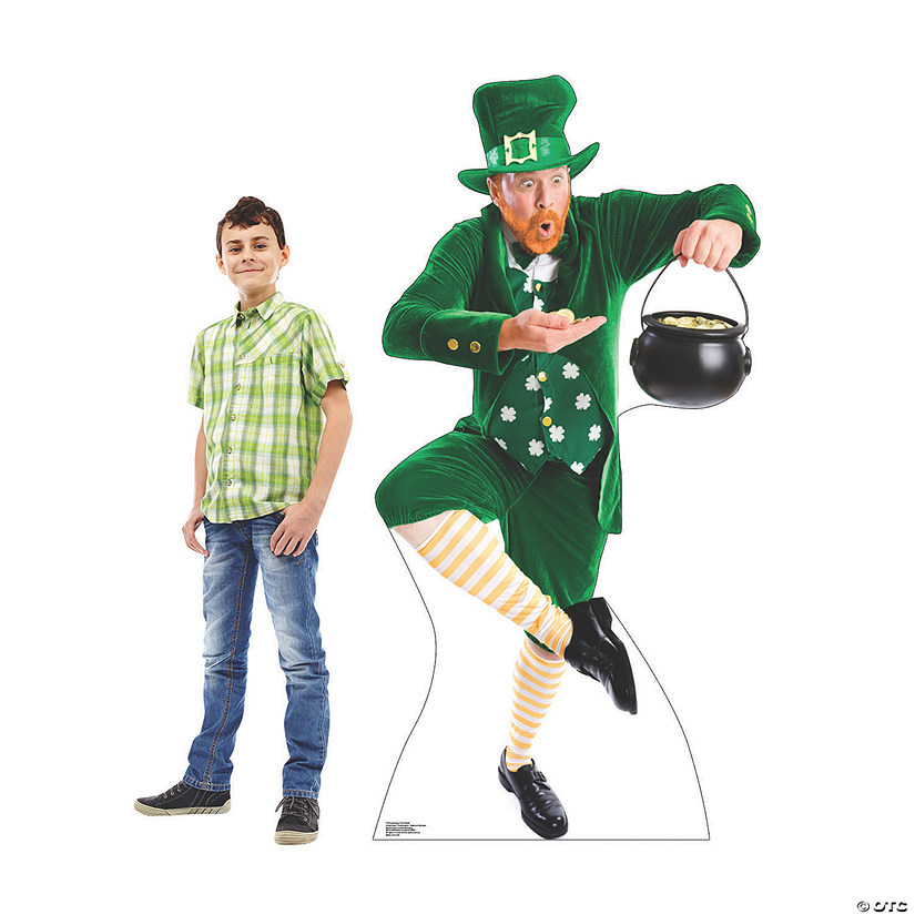 St. Patrick&#8217;s Day Cartoon Lephrechaun Lifesize Cardboard Stand-Up Image