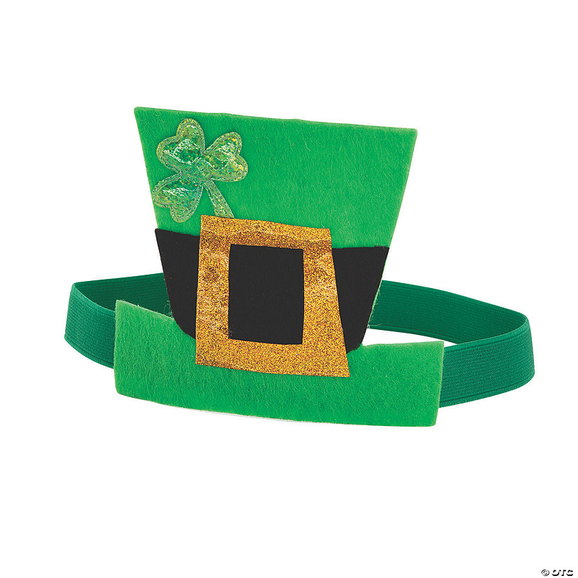 St. Patrick&#8217;s Day Elastic Back Top Hats - 12 Pc. Image