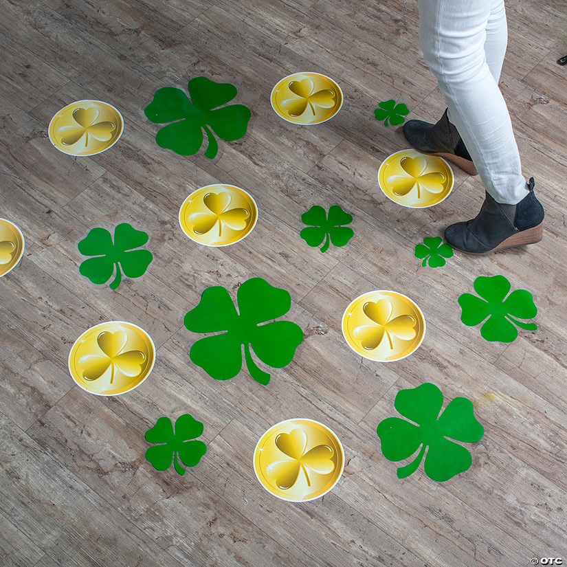 St. Patrick&#8217;s Day Floor Cling Kit - 23 Pc. Image