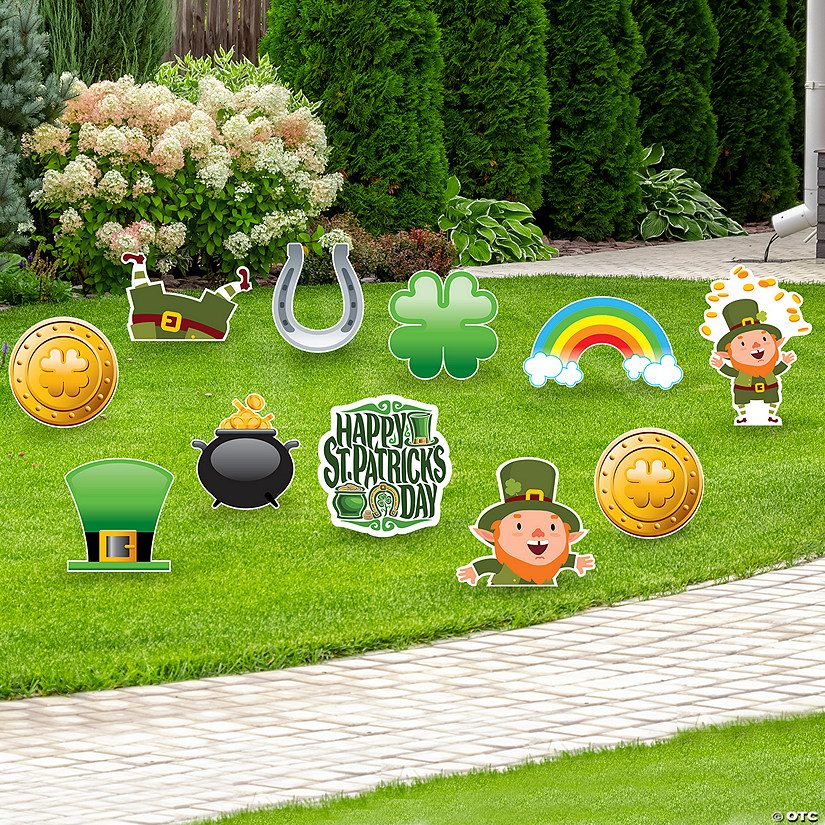 St. Patrick&amp;#8217;s Day Icon Yard Sign Set Image