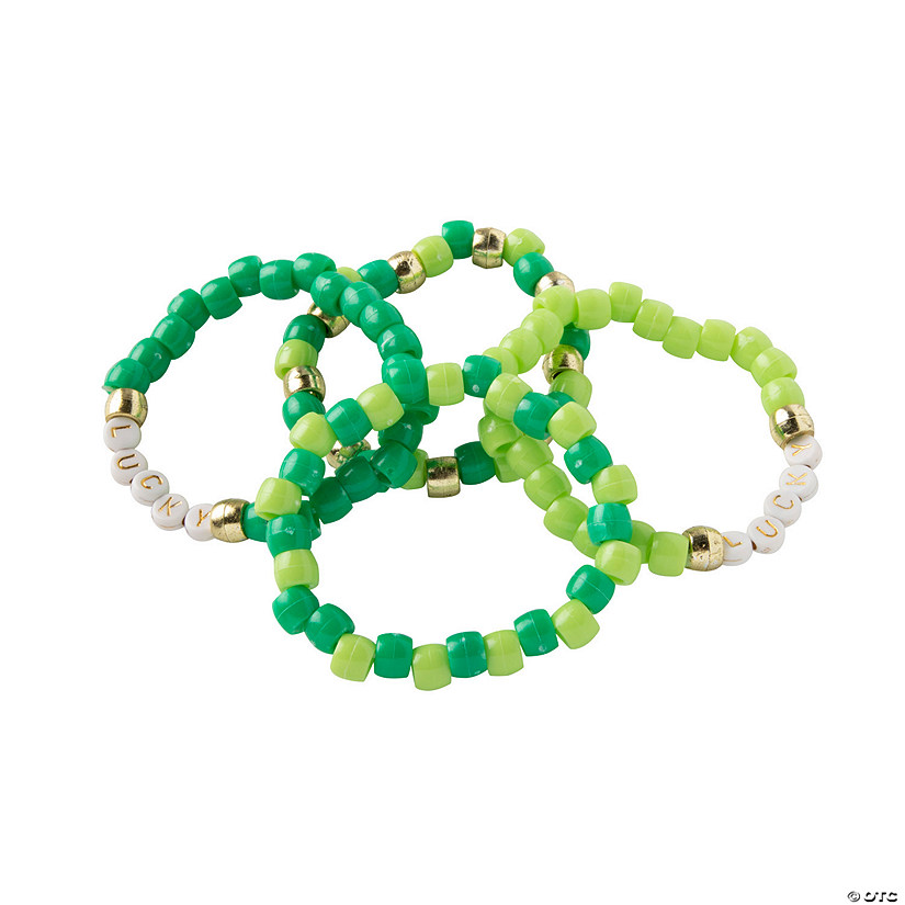 St. Patrick&#8217;s Day Lucky Bracelet Assortment - 24 Pc. Image