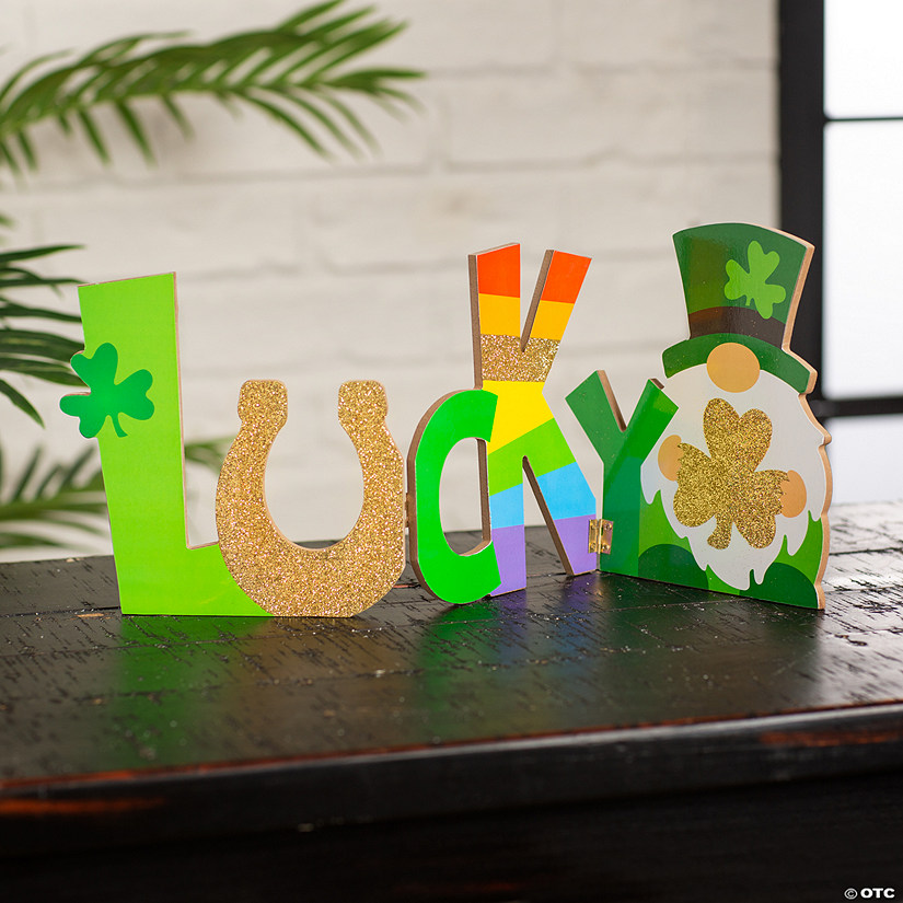 St. Patrick&amp;#8217;s Day Lucky Gnome Tabletop Decoration Image